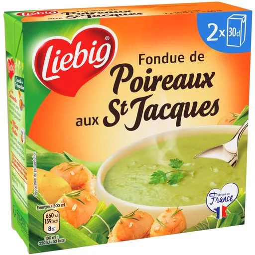 Liebig Leek Fondue Soup with Scallops 2x30cl