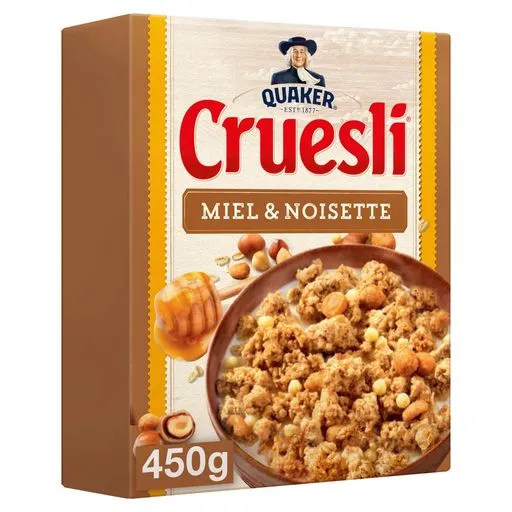 Quaker Cruesli Cereals Hazelnut & Honey 450g