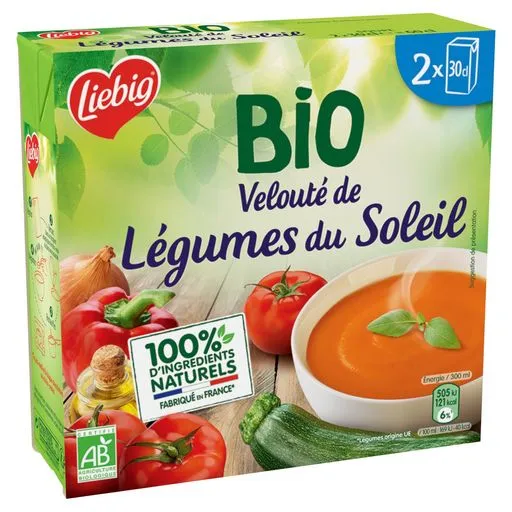 Liebig Sunshine Vegetable Organic soup 2x30cl