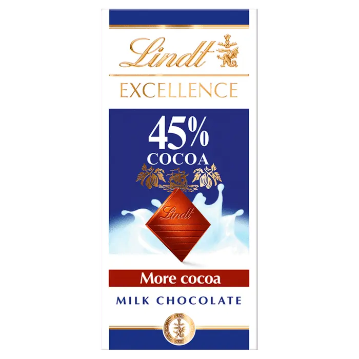 Lindt Excellence Milk 45% Cocoa 80g