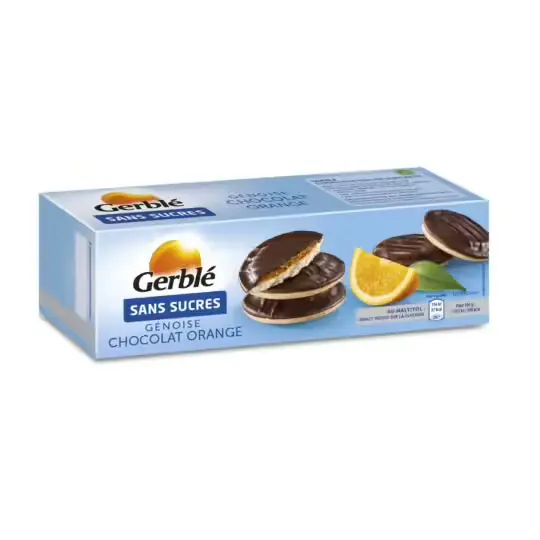 Gerble Sugar Free Biscuits Genoise Chocolate & Orange 140g