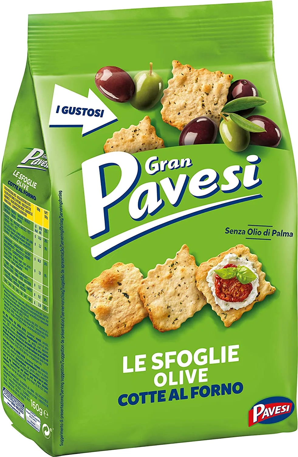 Pavesi Le Sfoglie Olive (Olive crackers) 160g