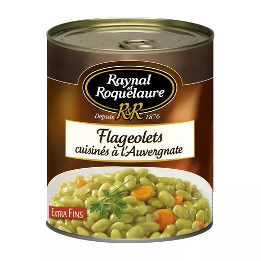 Raynal & Roquelaure Kidney beans cooked Auvergnate way (Flageolet beans) 820g