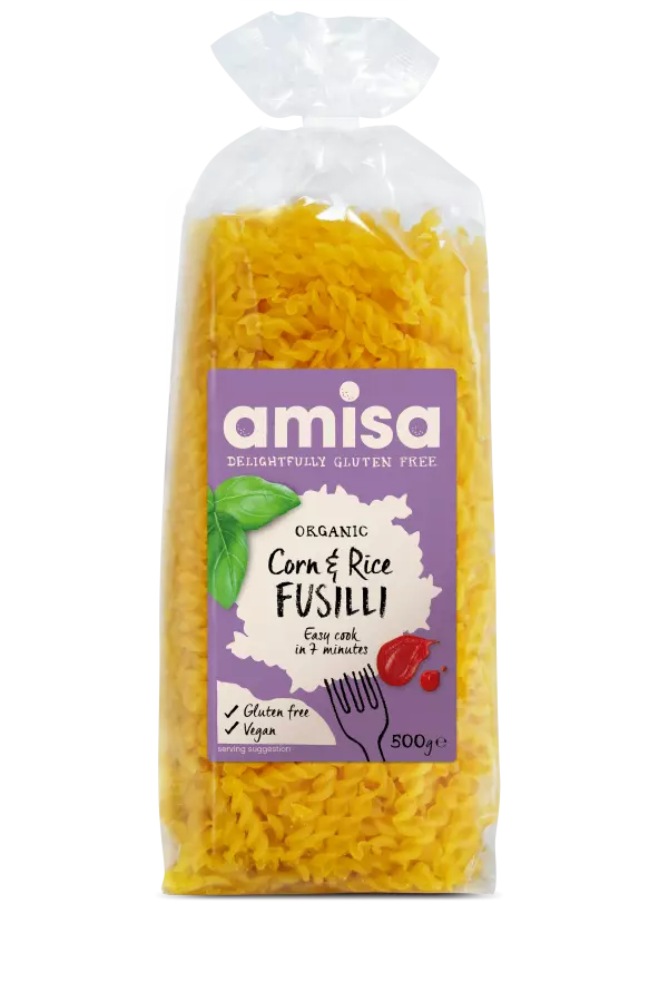 Amisa Organic Corn & Rice Fusilli gluten free 500g