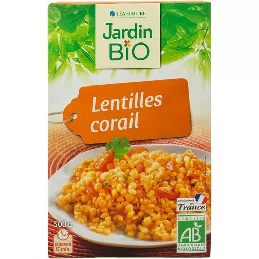 Jardin BIO Organic lentils corail 500g