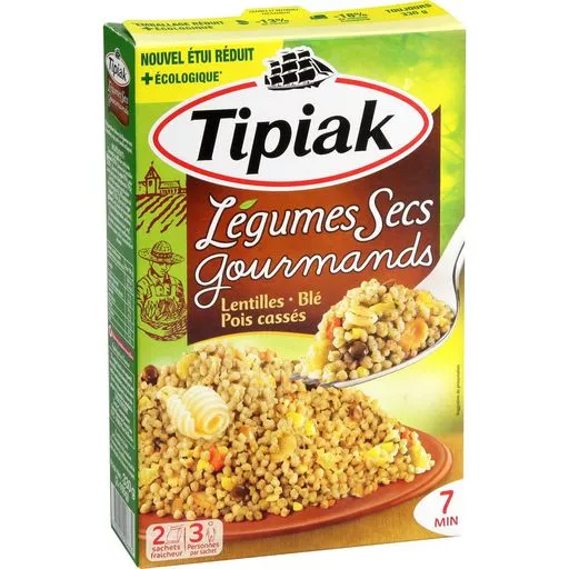 Tipiak Intensive dry Vegetables (lentils, wheat, soybeans and peas) 330g