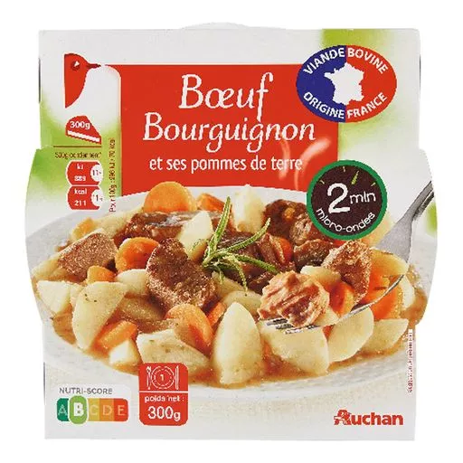 Auchan Beef Bourguignon with potatoes 300g