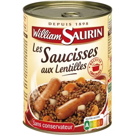 William Saurin Sausages with lentils 420g