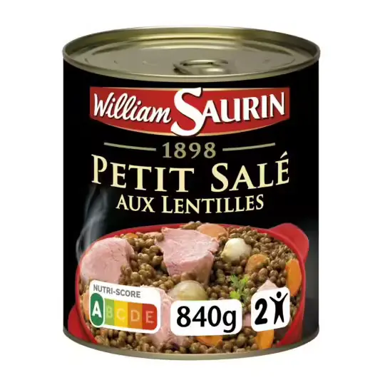 William Saurin Petit Sale (pork) with lentils 840g