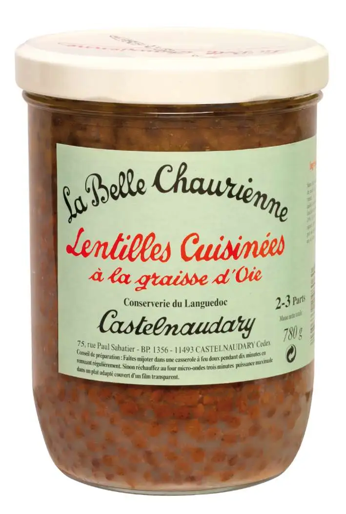 La Belle Chaurienne Goose fat cooked Lentils 780g