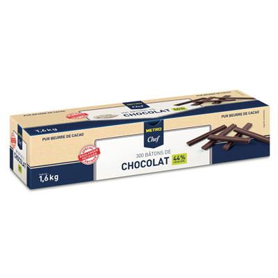 Chef Long Chocolate Sticks 44% Cocoa 300 pieces 1.6kg