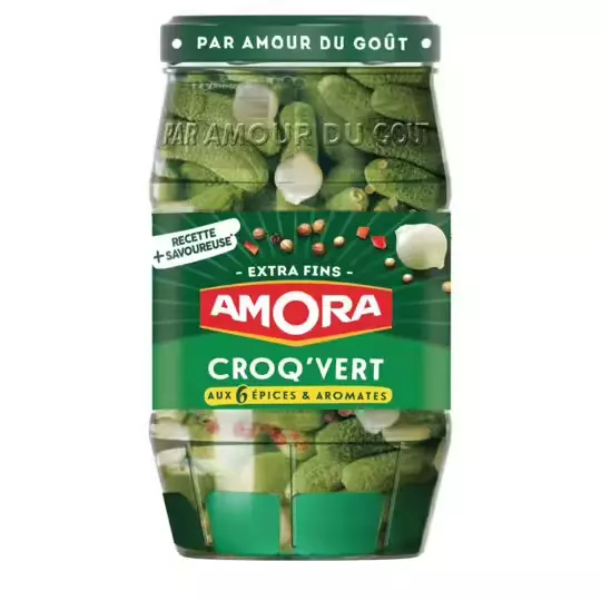 Amora Croq'Vert pickles extra fine 205g