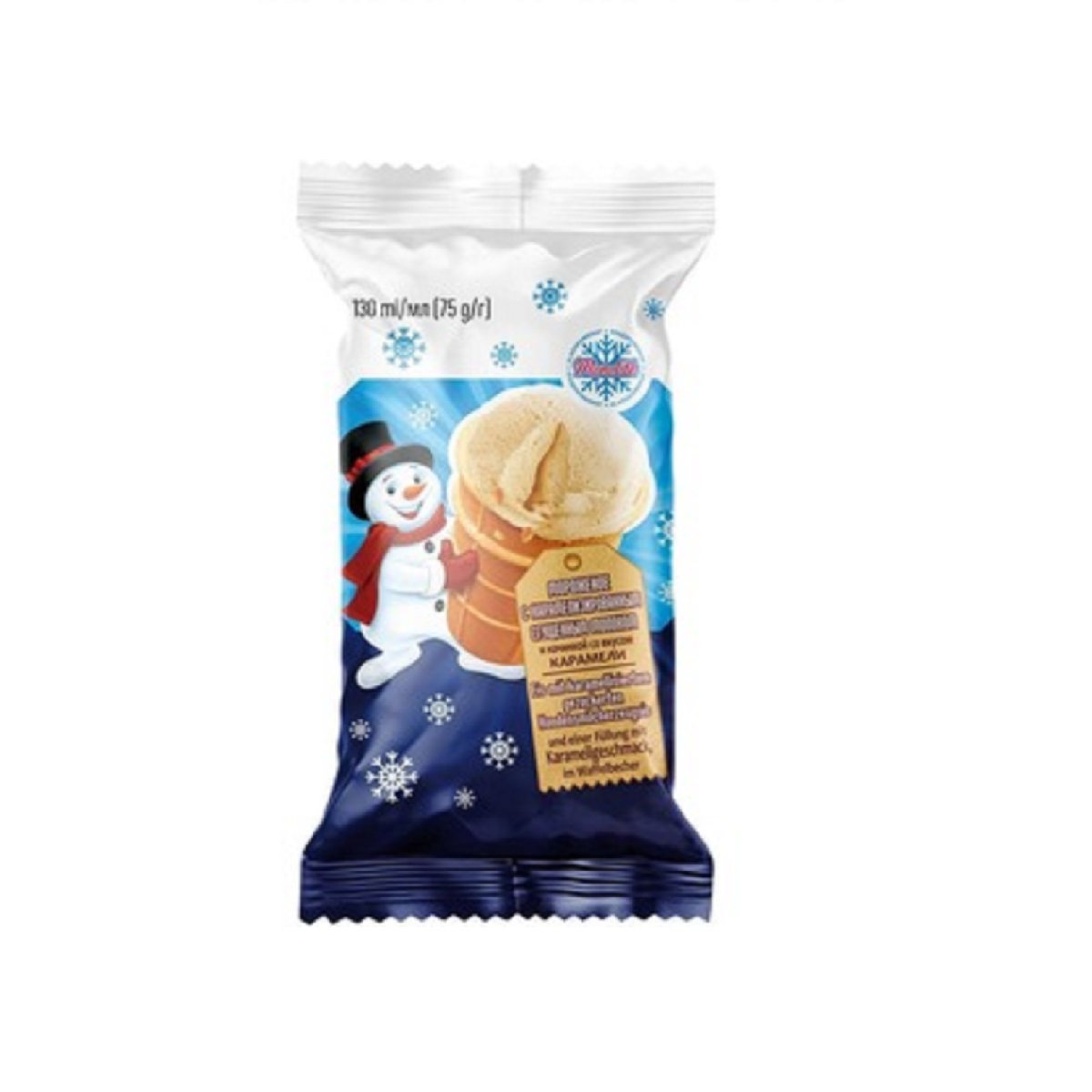 Snowman Ice Cream Condensed Milk in a waffle 120ml