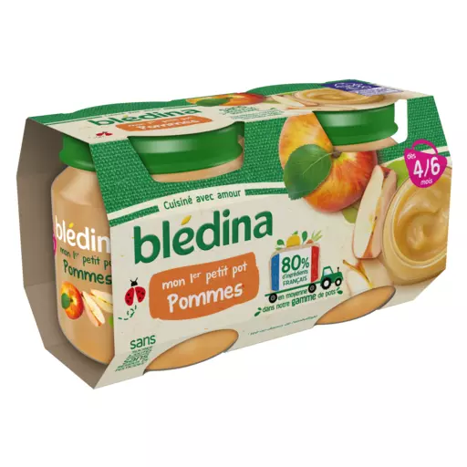 Bledina My 1st Little pot Plain Apple 2x130g from 4 months