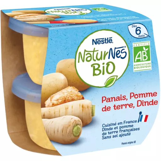 Nestle Naturnes Organic Parsnip, potatoes & Turkey from 6 months