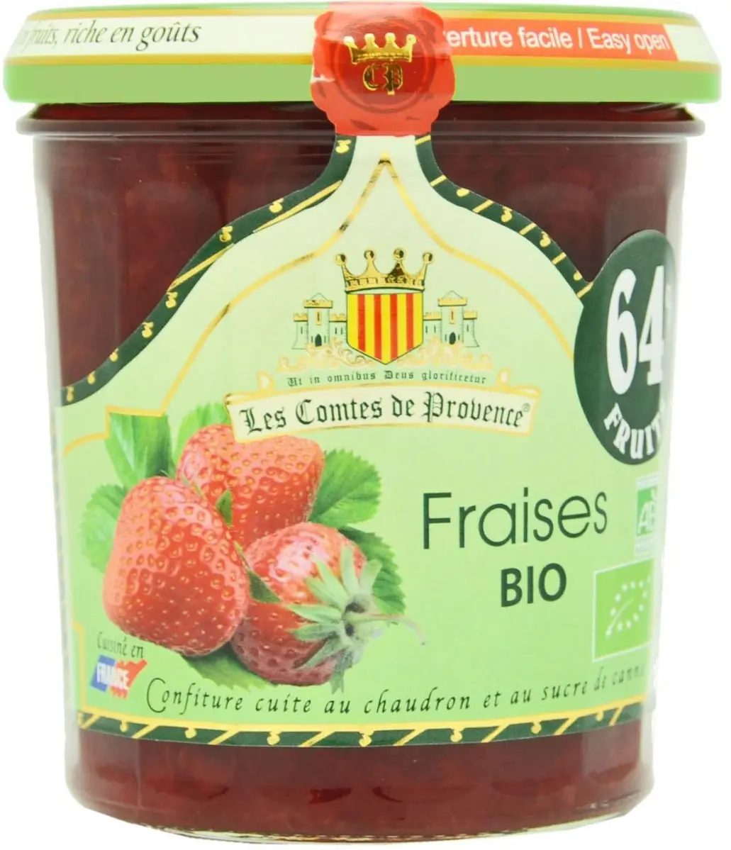 Les Comtes de Provence Organic Strawberry jam 350g