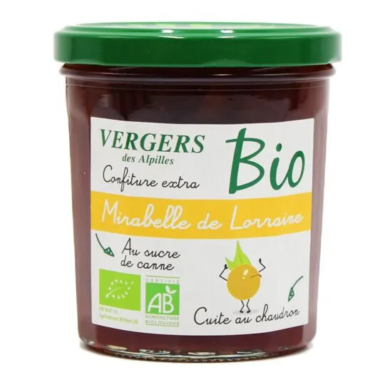 Verger des Alpilles Organic Cherry plums jam (confiturette) 370g