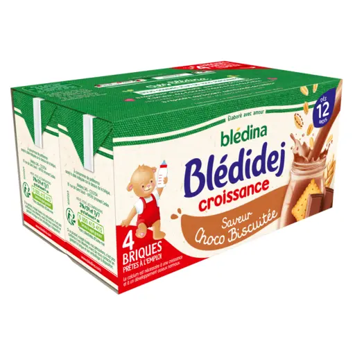 Bledina Bledidej Chocolate biscuit 4x250ml from 12 months