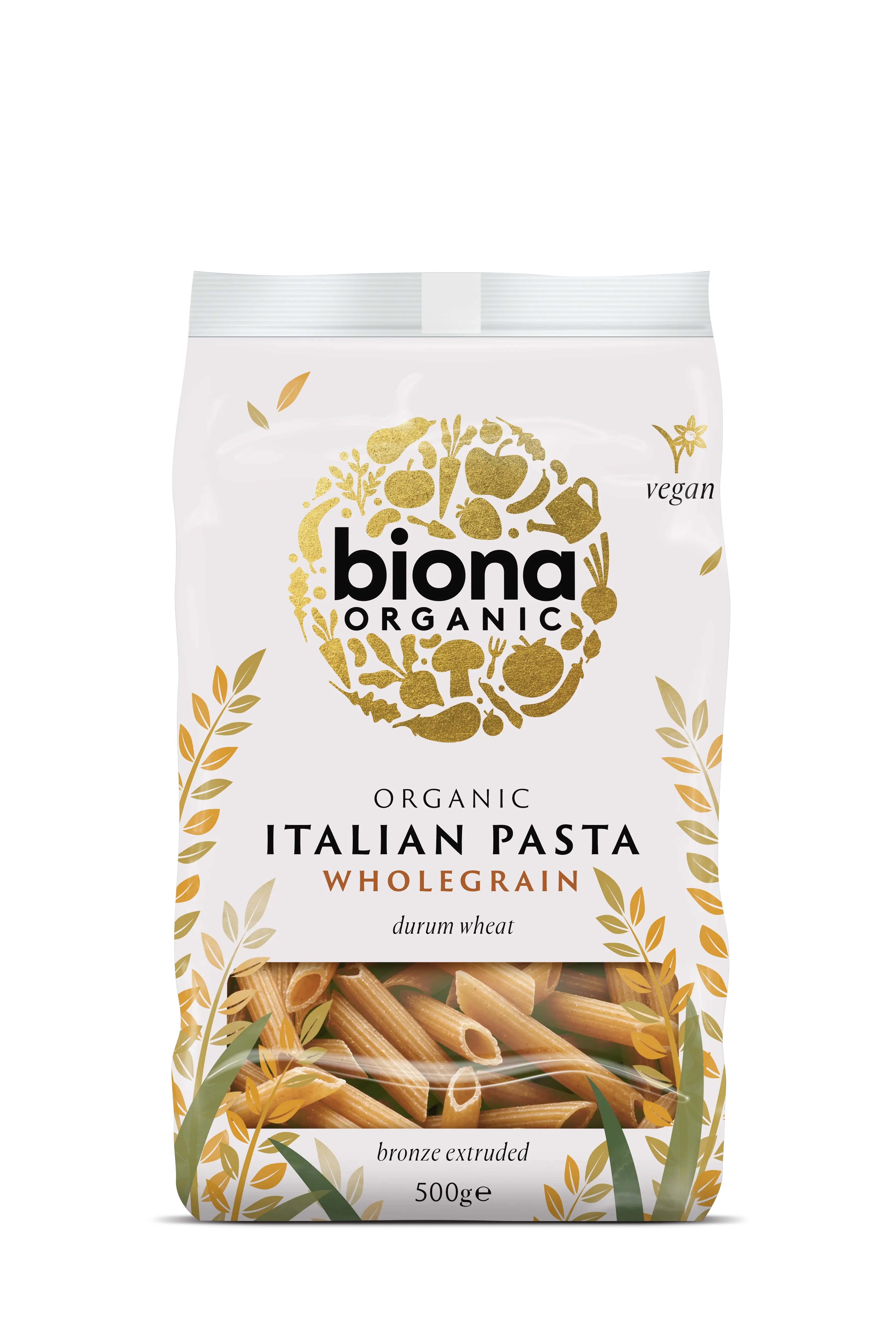Biona Whole Penne Organic - bronze extruded 500g
