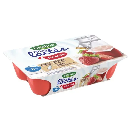 Bledina Mini Lactes Strawberry yogurts 6x55g from 6 months