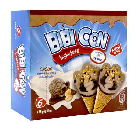 Bibi Con Cocoa Ice cream in the waffle cone 6x90ml