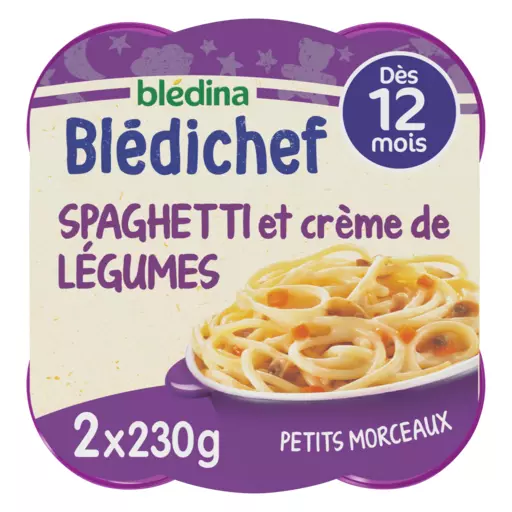 Bledina Bledichef Spaghetti & Vegetable creme 2x230g from 12 months