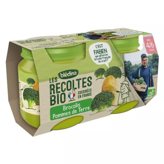 Bledina Organic Brocoli & Potatoes from 4 months 2x130g