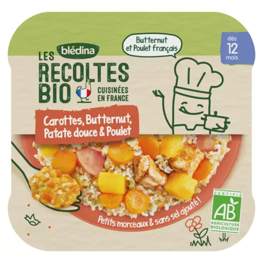 Bledina Organic Carrot, Butternut, Sweet Potato & Chicken From 12 Months 230g