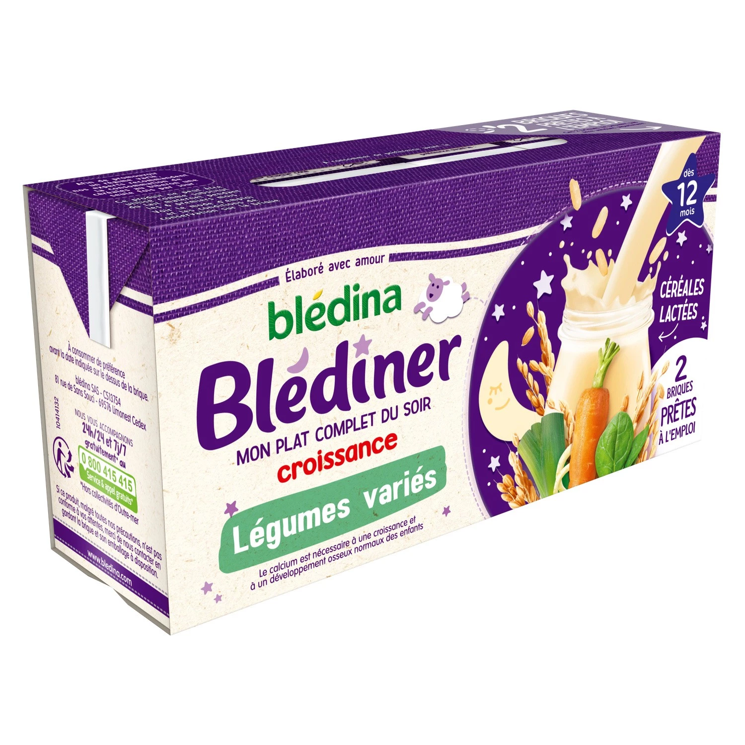 Bledina Blediner Grow up, Vegetables varieties 2x250ml from 12 months