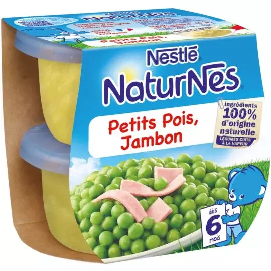 Nestle Naturnes Peas & Ham 2x200g from 6 months
