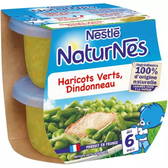 Nestle Naturnes Green Beans & Turkey 2x200g from 6 months