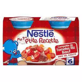 Nestle My 1st recipe Tomatoes, Rice & Beef from 6 months 2x130g