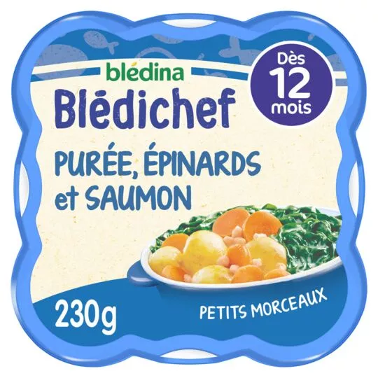 Bledina Bledichef Puree, Spinach & Salmon from 12 months 230g