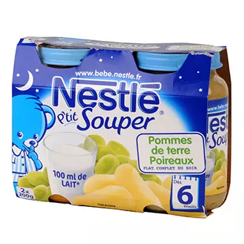 Nestle P'tit Souper Potatoes & Leek 2x200g from 6 months