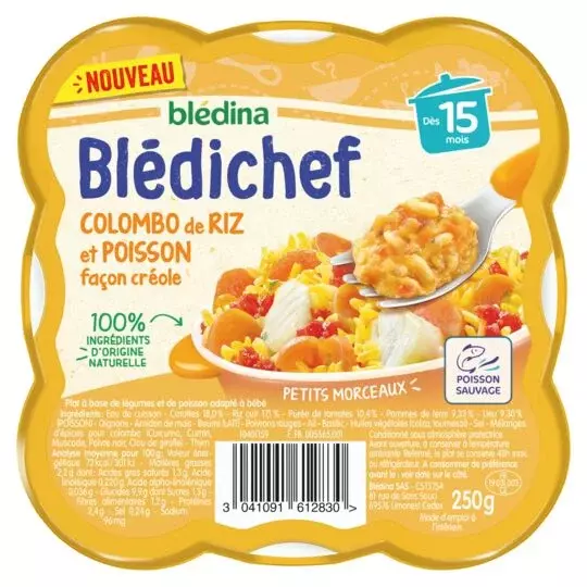 BLEDINA Blédichef Petits Spaghetti et crème de Légumes - Plat bébé