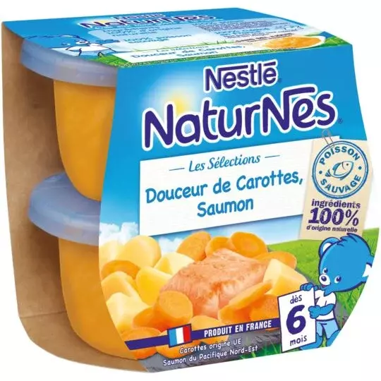 Nestle Naturnes Carrots & Salmon 2x200g from 6 months