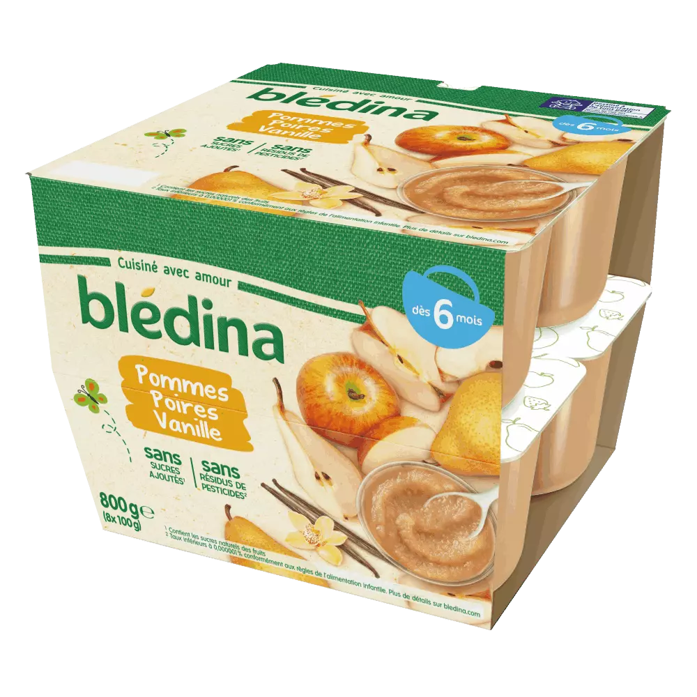 Bledina Apples, Pears & Vanilla from 6 months 8x100g