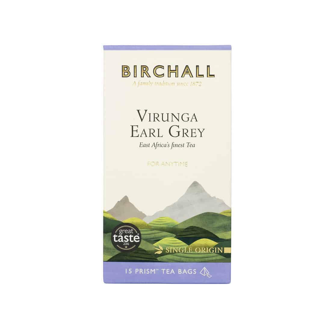 Birchall Virunga Earl Grey 15 Plant-Based Prism Tea Bags