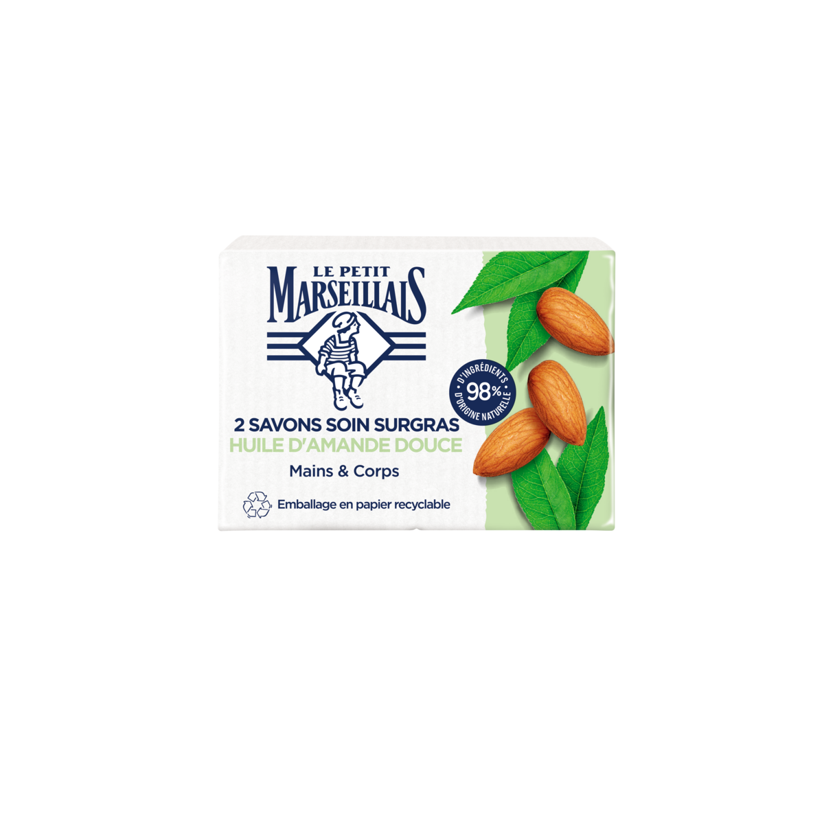 Le Petit Marseillais Care soap with Almond oil 2x100g