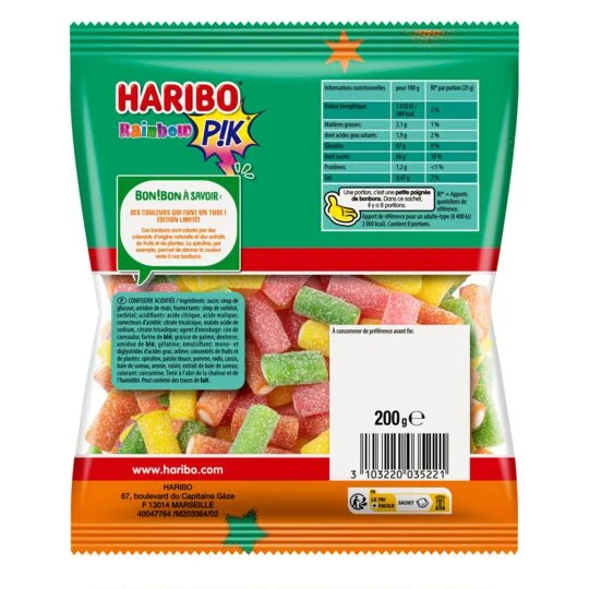 Haribo Rainbow Pik Candy 200g