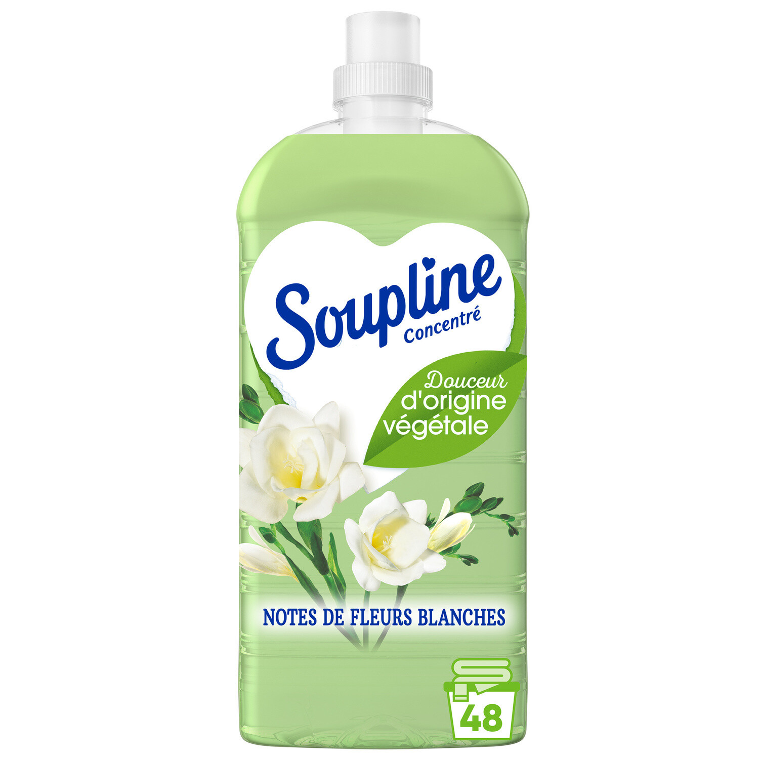 Soupline fabric softener concentrated vegetal origin Touches of white flowers 1.2L