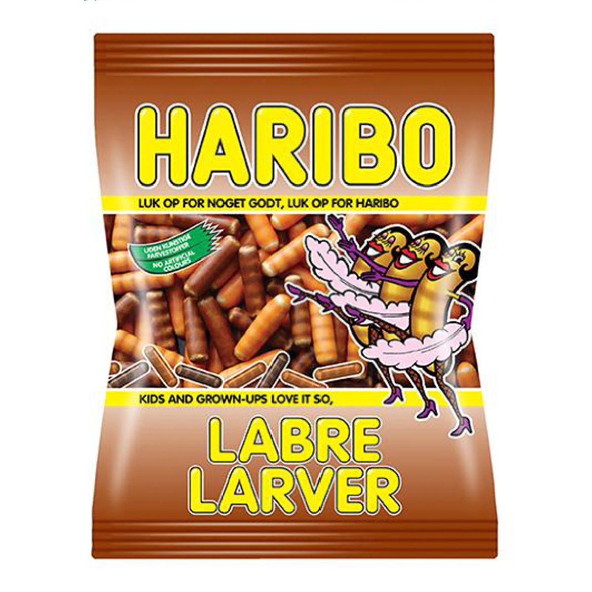 Haribo Labre Larver – Caramel Liquorice Sweets 120g