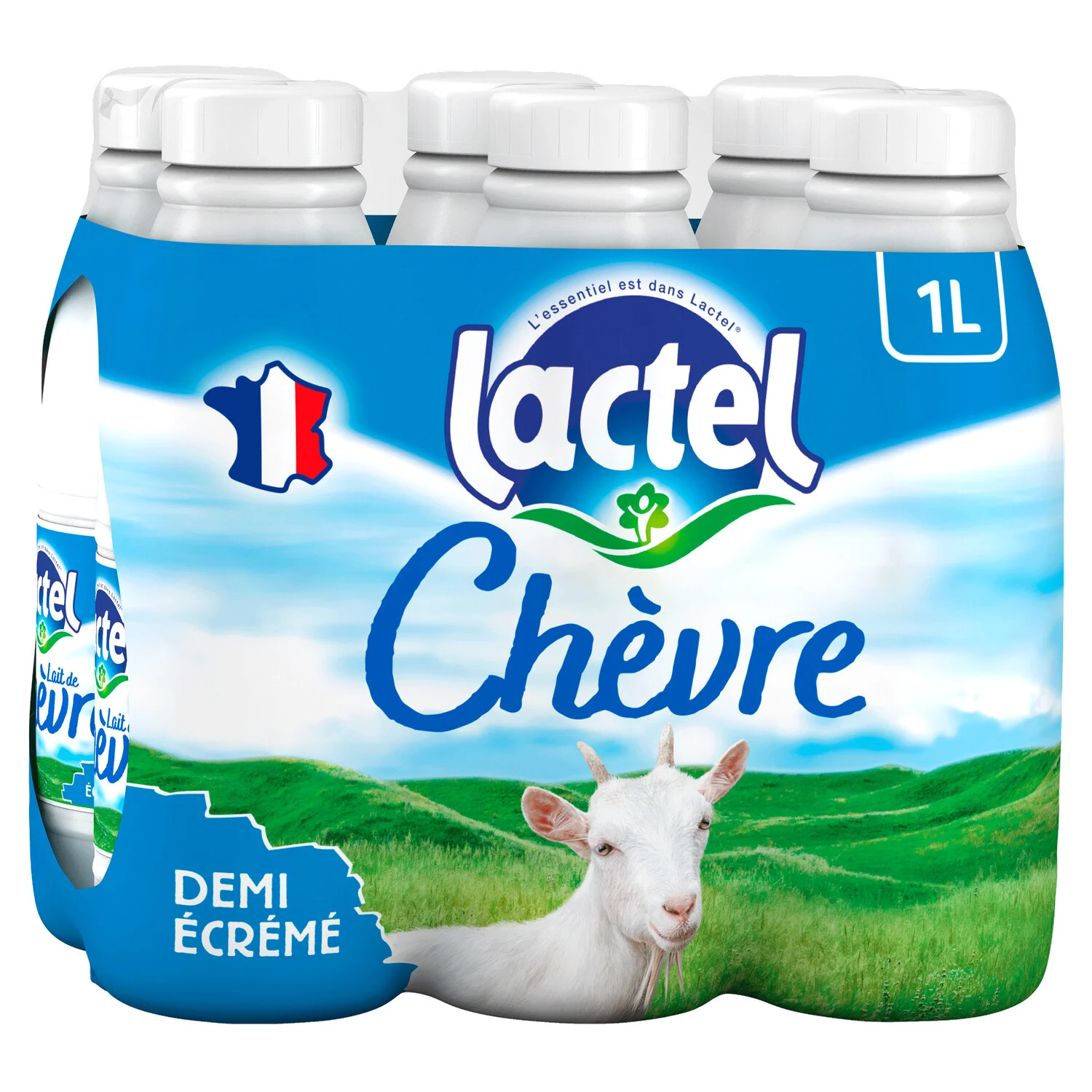 Lactel UHT semi-skimmed Goat milk 6x1L