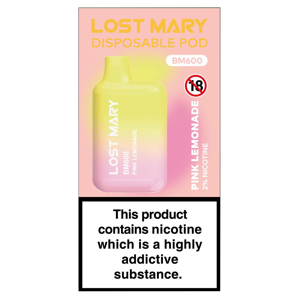 Lost Mary Disposable Pod 600 Pink Lemonade 20mg