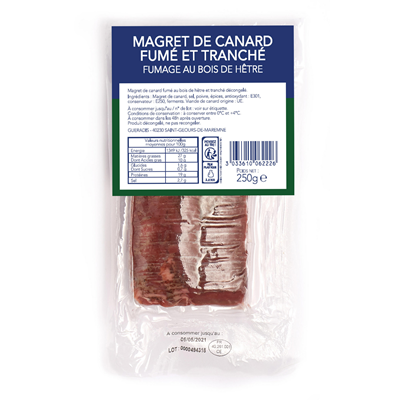 Smoked Duck breast (50 slices~) Metro Chef 250g