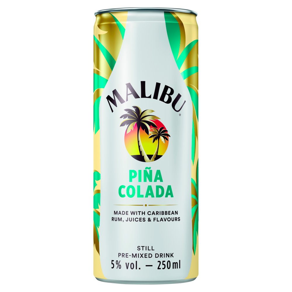 Malibu Pina Colada Still Pre-Mixed Drink 250ml