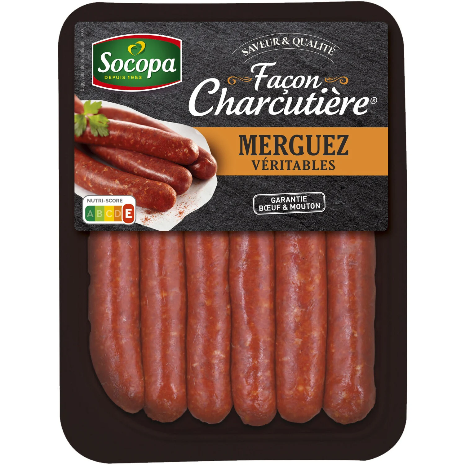 Socopa Merguez sausages x6* (Auchan or Carrefour) 330g