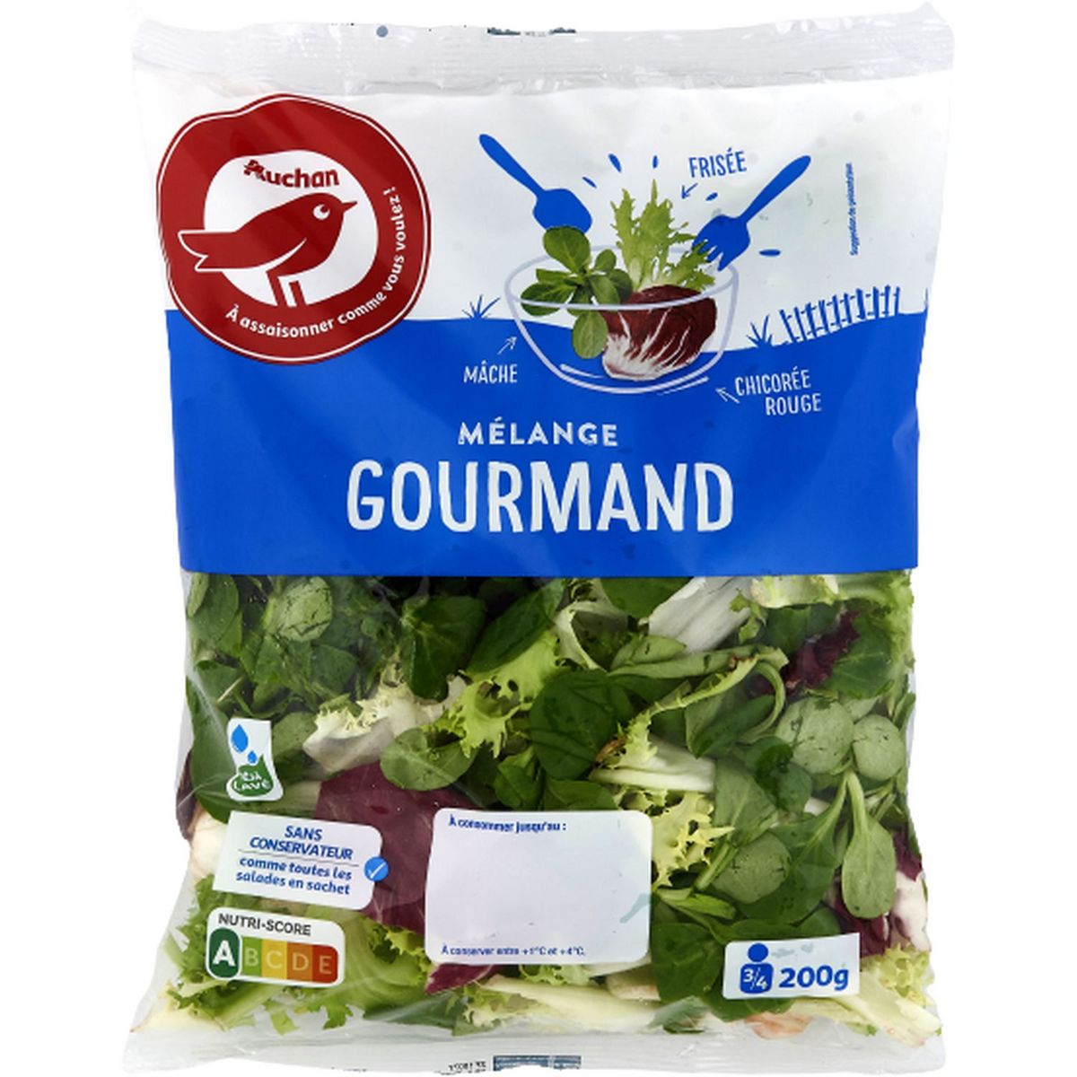 Mixed Salad leaves sachet (supermarket brand) 200g