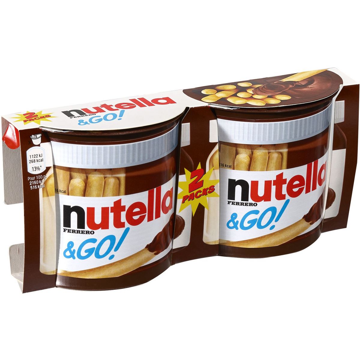 Nutella & Go Cookies and Spread x2 104g