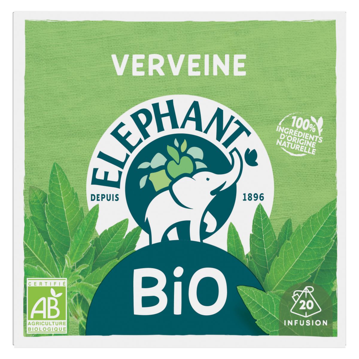Elephant Organic infusion Verbena x20 sachets 26g